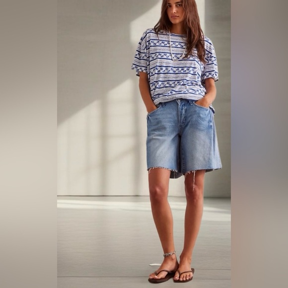 Free People We The Free Nina Printed Tee 100% Cotton Size Small NWT - Picture 4 of 12